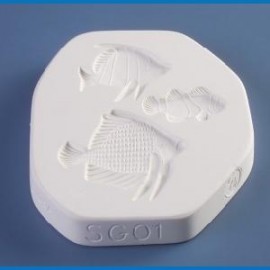 Three Fish Sprig for Clay Building Three Fish Sprig for Clay Building