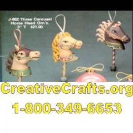 Horse Head Ornaments (set of 3)- Case of 9 - 3 sets Horse Head Ornaments (set of 3)- Case of 9 - 3 sets